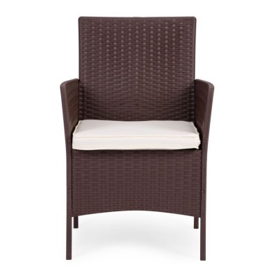 Meble ogrodowe technorattan sofa, stół, 2 fotele /brązowe/MG