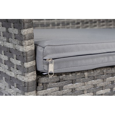 Meble ogrodowe technorattan sofa, stół, 2 fotele /szare/