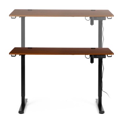 Biurko elektryczne regulowane 120 cm x 60 cm /brązowe/