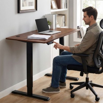 Electric  desk 120 cm x 60 cm /brown/