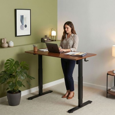 Electric  desk 120 cm x 60 cm /brown/