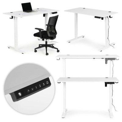 Biurko elektryczne regulowane 120 cm x 60 cm /białe/