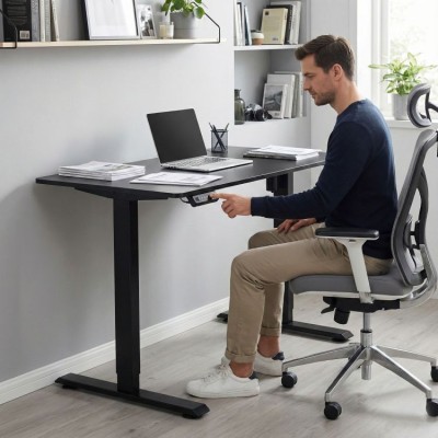 Electric  desk 120 cm x 60 cm /black/