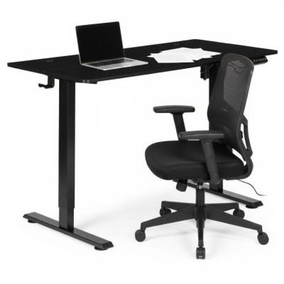 Biurko elektryczne regulowane 120 cm x 60 cm /czarne/