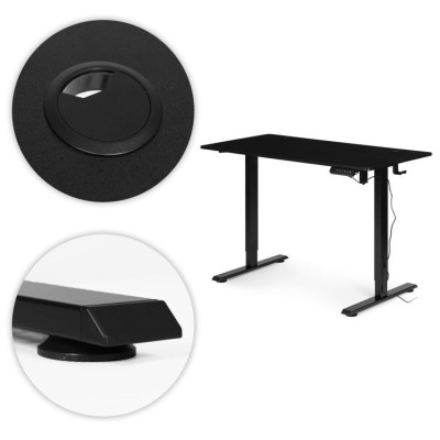 Electric  desk 120 cm x 60 cm /black/