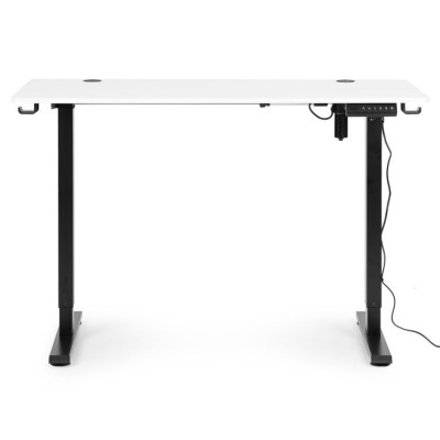Biurko elektryczne regulowane 120 cm x 60 cm /biało-czarne/