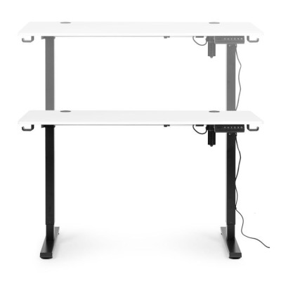 Electric  desk 120 cm x 60 cm /white - black/