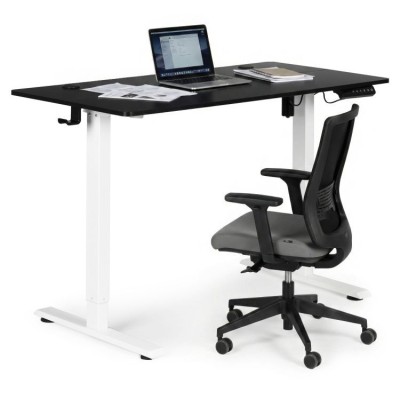 Biurko elektryczne regulowane 120 cm x 60 cm /czarno-białe/