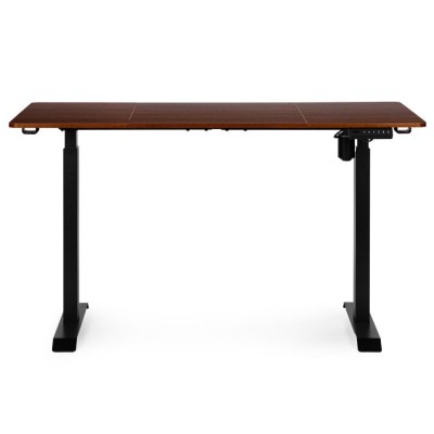 Biurko elektryczne regulowane 140 cm x 71 cm /brązowe/