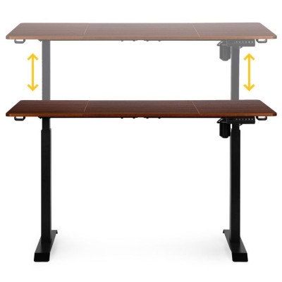 Biurko elektryczne regulowane 140 cm x 71 cm /brązowe/