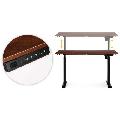 Electric  desk 140 cm x 71 cm /brown/