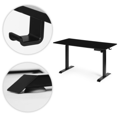 Biurko elektryczne regulowane 140 cm x 71 cm /czarne/