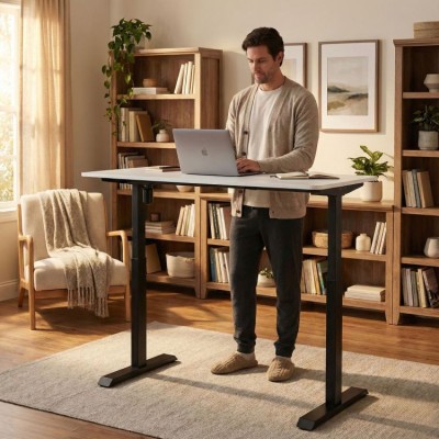 Electric  desk 140 cm x 71 cm /white-black/