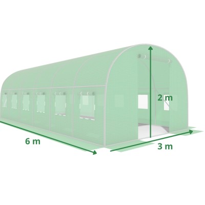 Tunel foliowy 6 m x 3 m /zielony/