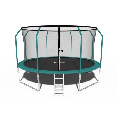Trampolina z siatką wewnętrzną i drabinką średnica 435cm