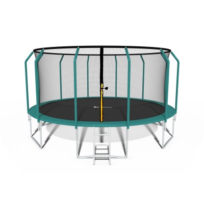 Trampolina z siatką wewnętrzną i drabinką średnica 465 cm