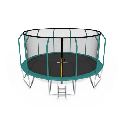 Trampolina z siatką wewnętrzną i drabinką średnica 465 cm