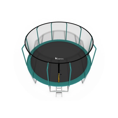Trampolina z siatką wewnętrzną i drabinką średnica 465 cm
