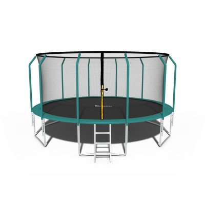 Trampolina z siatką wewnętrzną i drabinką średnica 490 cm
