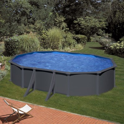 Basen GRE ANTHRACITE 610 cm x 375 cm x 132 cm /grafit/