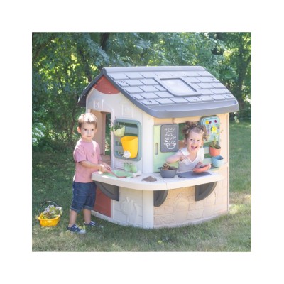 Domek  SMOBY LIFE DOMEK z KUCHNIĄ + 16 elementów