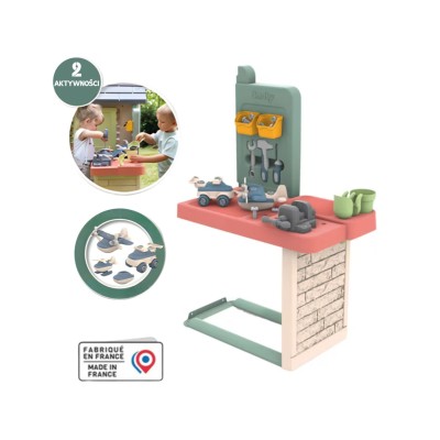 SMOBY LIFE DOMEK z WARSZTATEM + 39 elementów