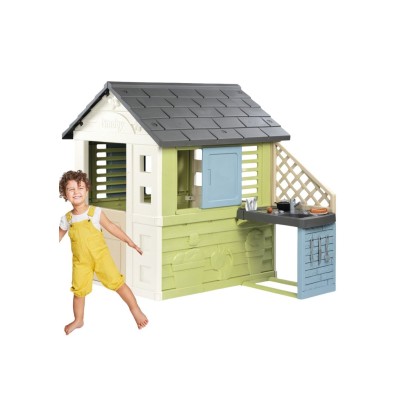 SMOBY LIFE GARDEN HOUSE PRETTY WITH KITCHEN