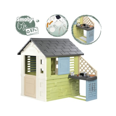 SMOBY LIFE GARDEN HOUSE PRETTY WITH KITCHEN