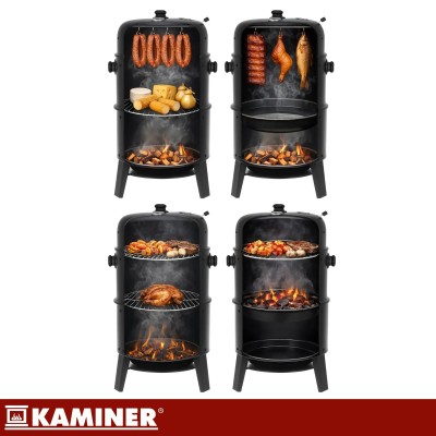 Grill ogrodowy 3 w 1/grill, wędzarnia, palenisko/