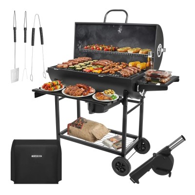 Grill ogrodowy węglowy z pokrywą