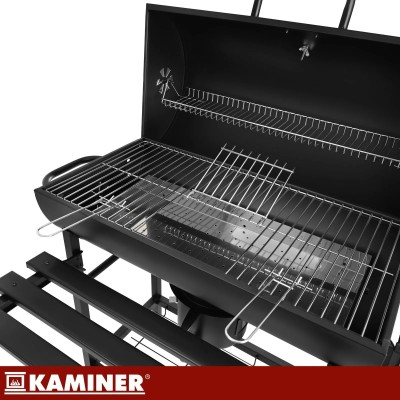 Grill ogrodowy węglowy z pokrywą