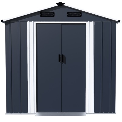 Domek narzędziowy ogrodowy blaszany 202 cm x 209 cm x 196 cm