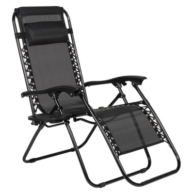 Garden lounger /black/