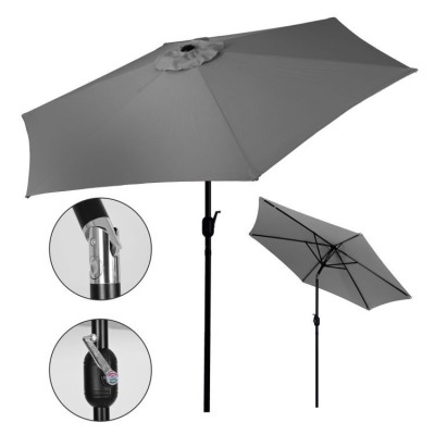 Parasol ogrodowy składany skośny /szary/