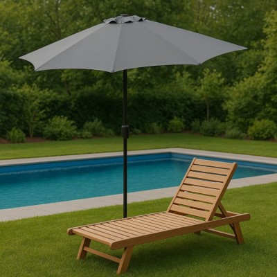 Parasol ogrodowy składany skośny /szary/
