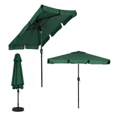 Parasol ogrodowy prostokątny składany skośny /zielony/