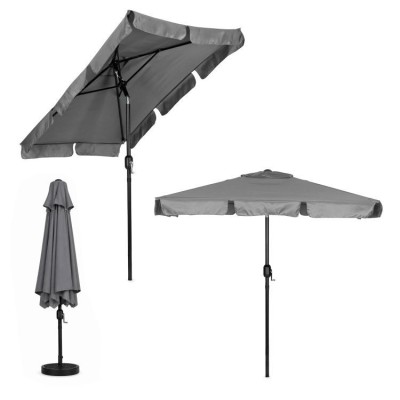 Garden umbrella rectangular/grey/