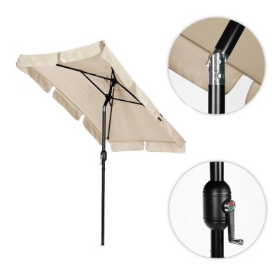 Garden umbrella rectangular/beige/