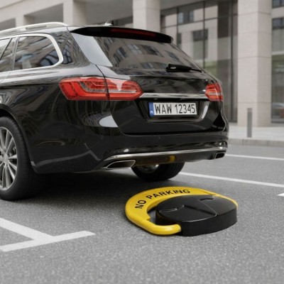 Blokada parkingowa składana zapora 40 cm zdalnie sterowana