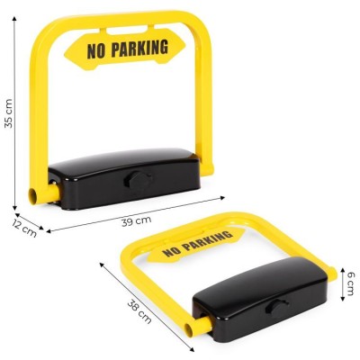 Foldable parking barrier 35 cm remote-controlled