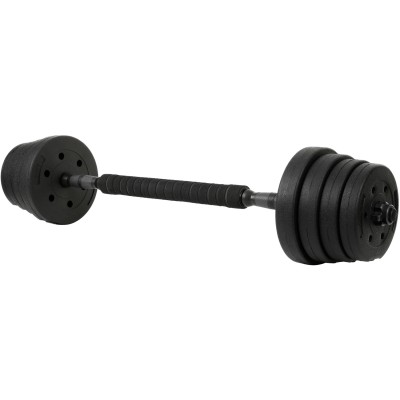 Regulowane hantle bitumiczne 2 x 15 kg zestaw 30 kg z funkcją sztangi