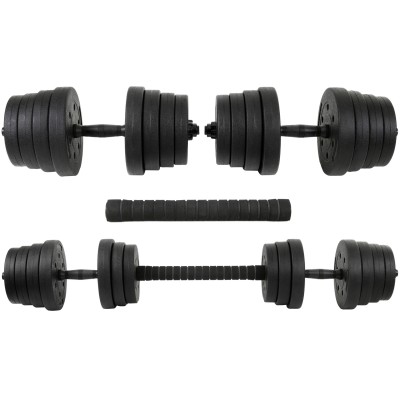 copy of Adjustable bituminous dumbbells set 20 kg with barbell function