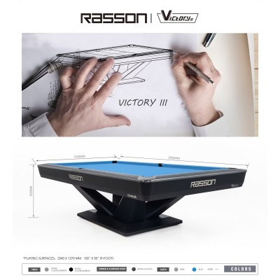 Stół bilardowy RASSON VICTORY III BLACK 9ft