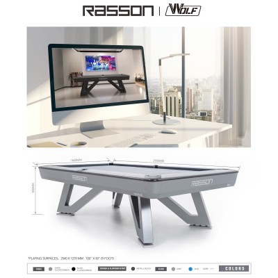 Stół bilardowy RASSON WOLF SILVER 8ft