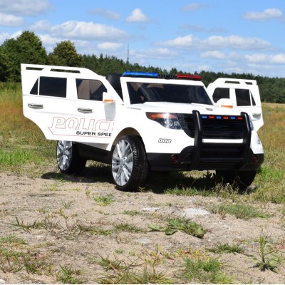 MEGA POLICJA Z MEGAFONEM I RADIEM, MIĘKKIE KOŁA/9935