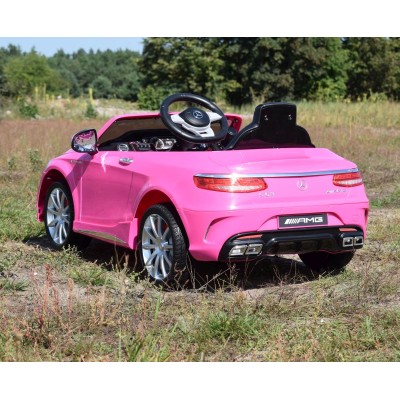 MERCEDES S63 AMG LICENCJA,  MIĘKKIE KOŁA EVA FULL OPCJA, WOLNY START, MIĘKKIE SIEDZENIE/HL169