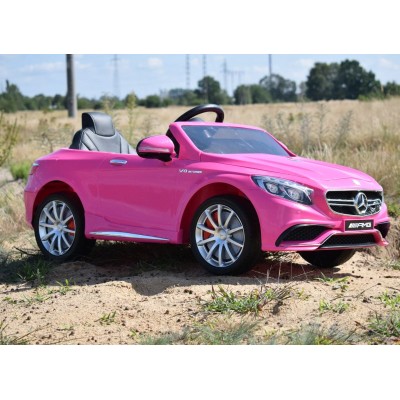 MERCEDES S63 AMG LICENCJA,  MIĘKKIE KOŁA EVA FULL OPCJA, WOLNY START, MIĘKKIE SIEDZENIE/HL169
