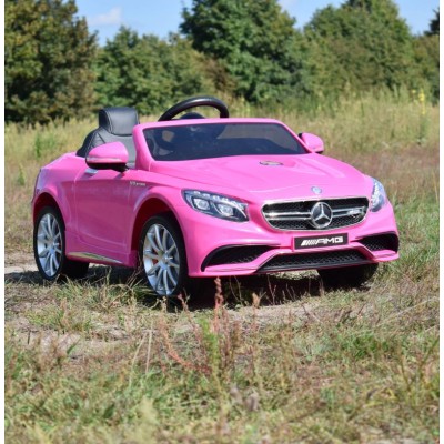 MERCEDES S63 AMG LICENCJA,  MIĘKKIE KOŁA EVA FULL OPCJA, WOLNY START, MIĘKKIE SIEDZENIE/HL169