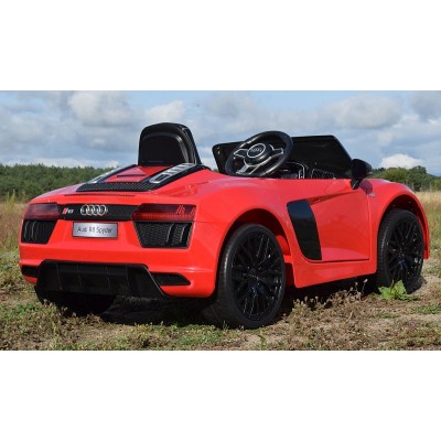 ORYGINALNE AUDI  R8 SPYDER  W NAJLEPSZEJ WERSJI, MIĘKKIE SIEDZENIE, PILOT 2.4 GHZ/ 2198
