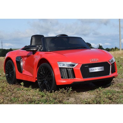 ORYGINALNE AUDI  R8 SPYDER  W NAJLEPSZEJ WERSJI, MIĘKKIE SIEDZENIE, PILOT 2.4 GHZ/ 2198